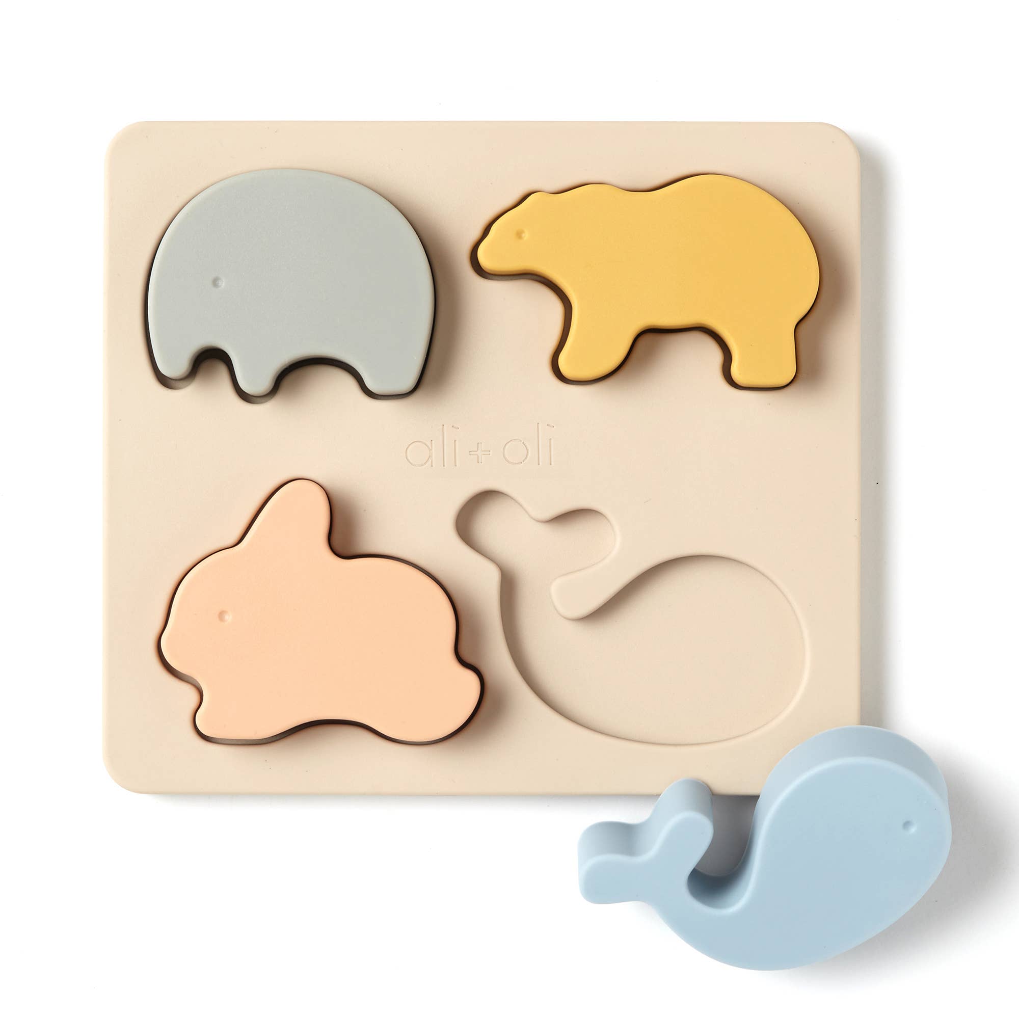 Ali+Oli - Baby Soft Silicone Mini-Animal Puzzle
