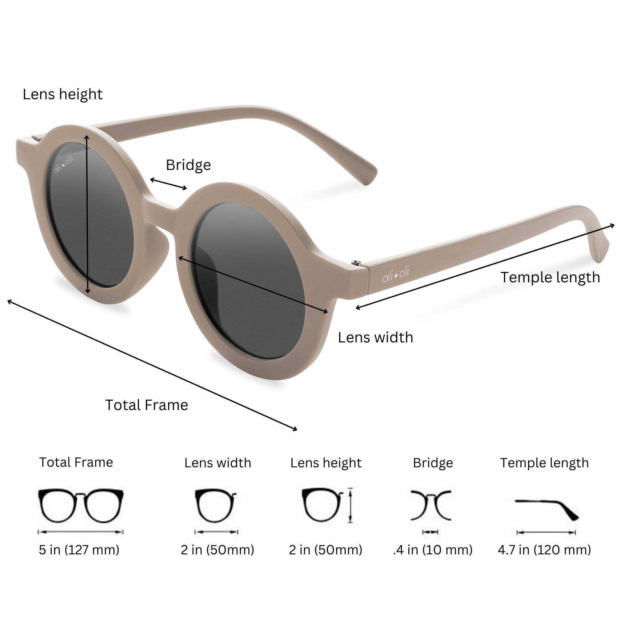 Ali+Oli - Kids Sunglasses Round (Taupe)