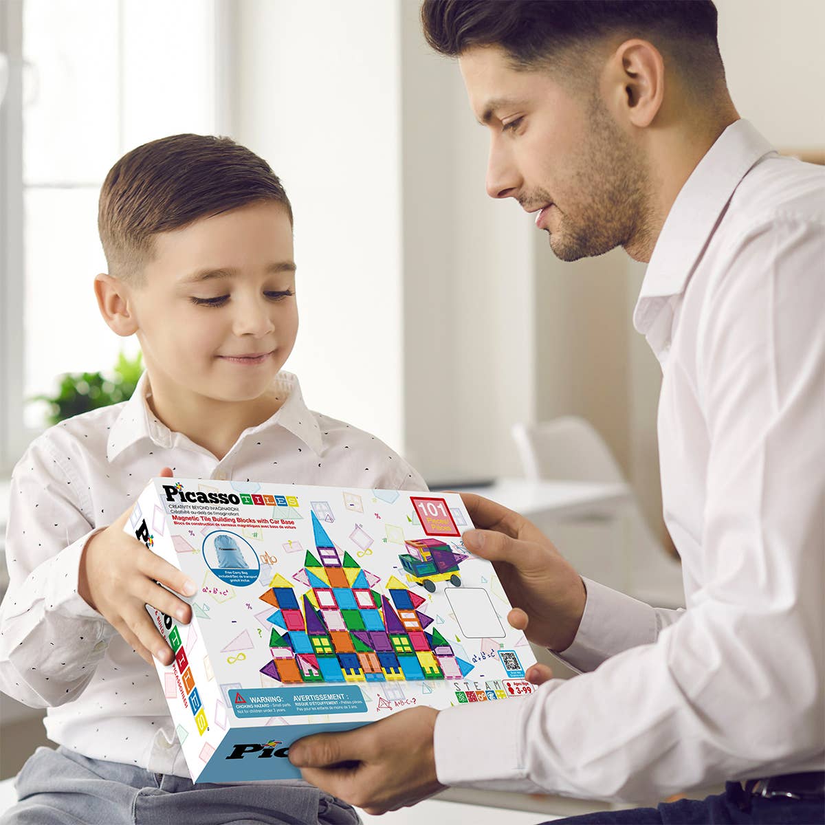 PicassoTiles - PicassoTiles 101pc Magnetic Tile Building Blocks