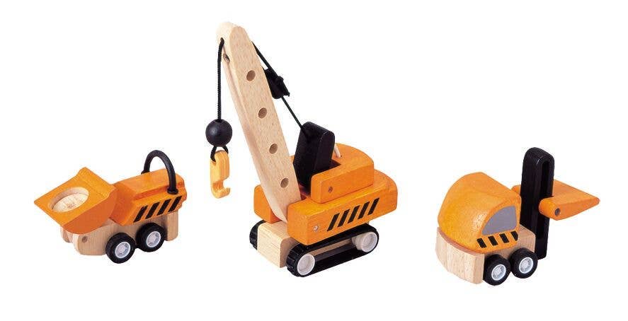 PlanToys - Kids' Construction Vehicle Toy Set