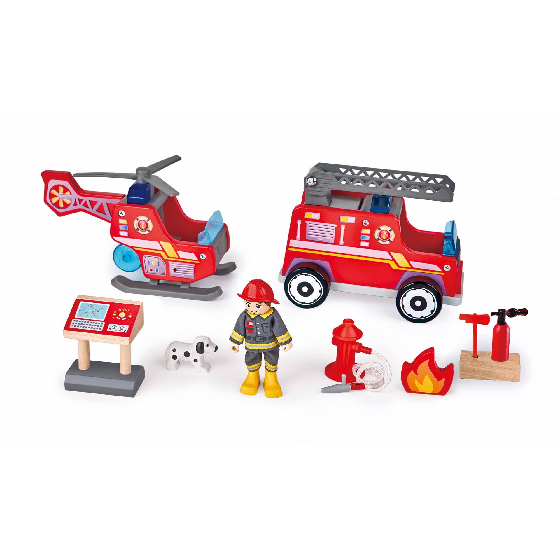 Hape Toys - Hape Fire Station Wooden Playset with Lights & Sounds for 3+