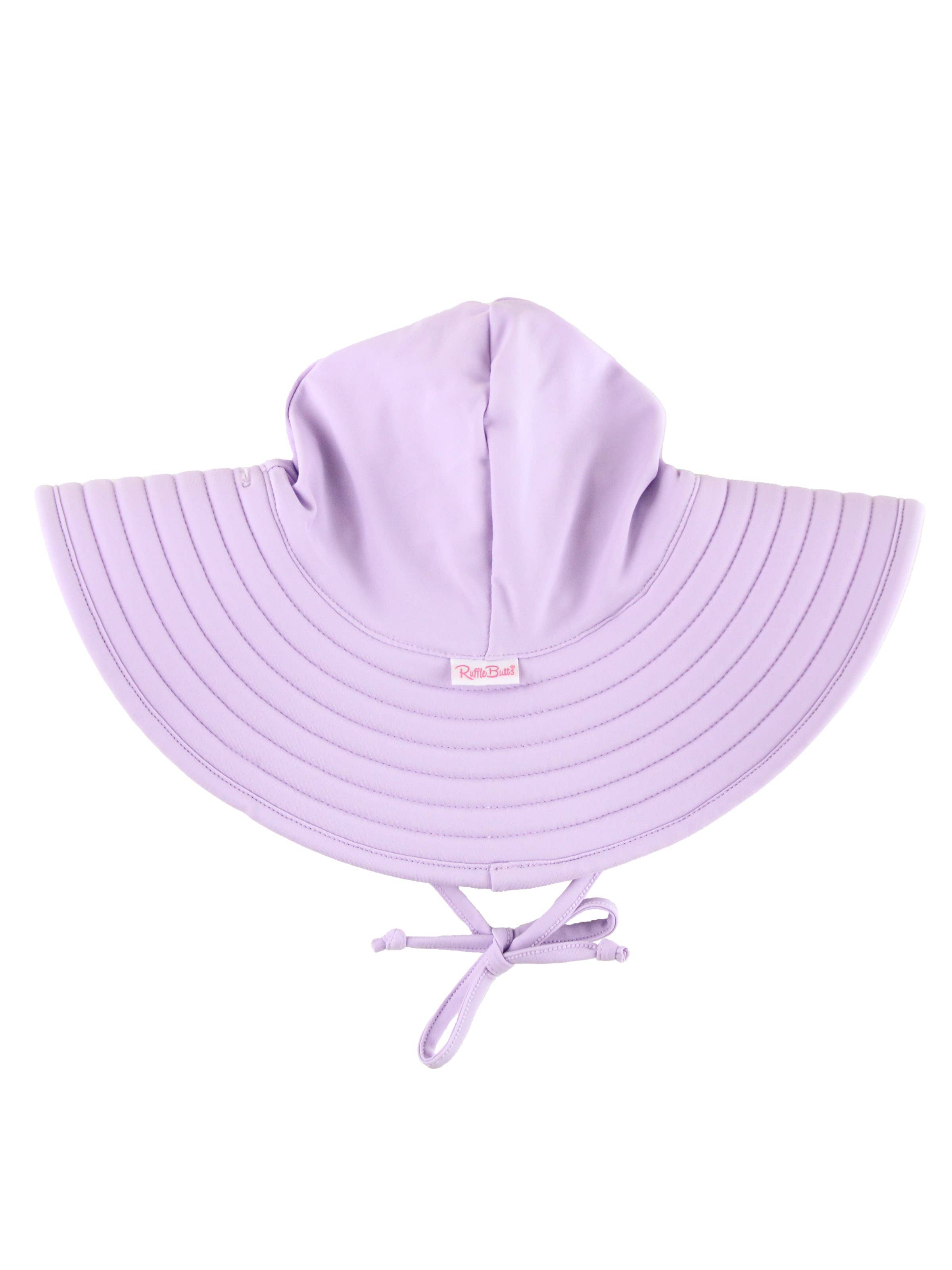 RuffleButts + RuggedButts - Girls Lavender Swim Hat