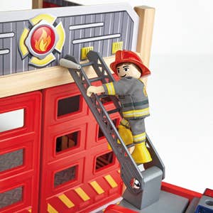 Hape Toys - Hape Fire Station Wooden Playset with Lights & Sounds for 3+