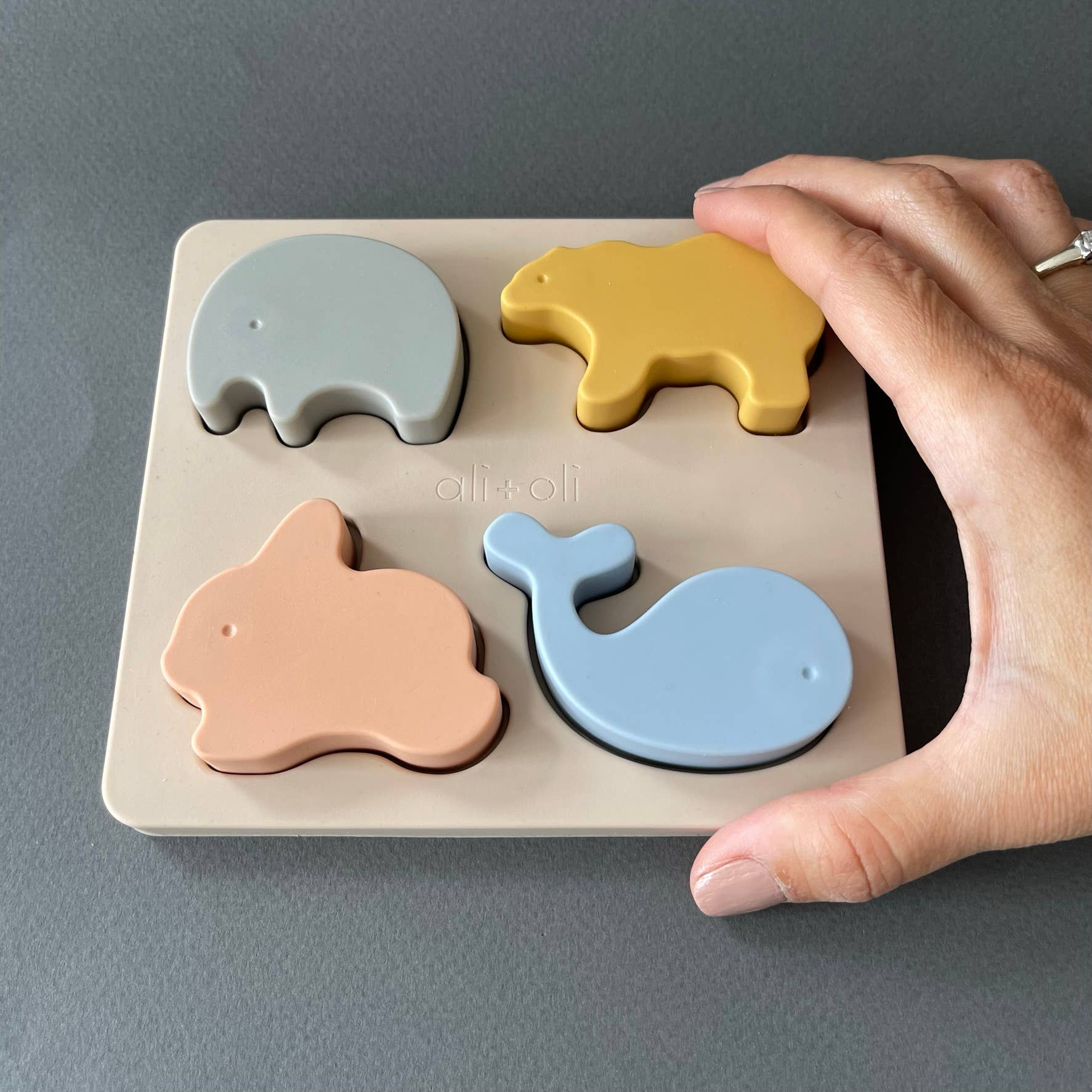 Ali+Oli - Baby Soft Silicone Mini-Animal Puzzle