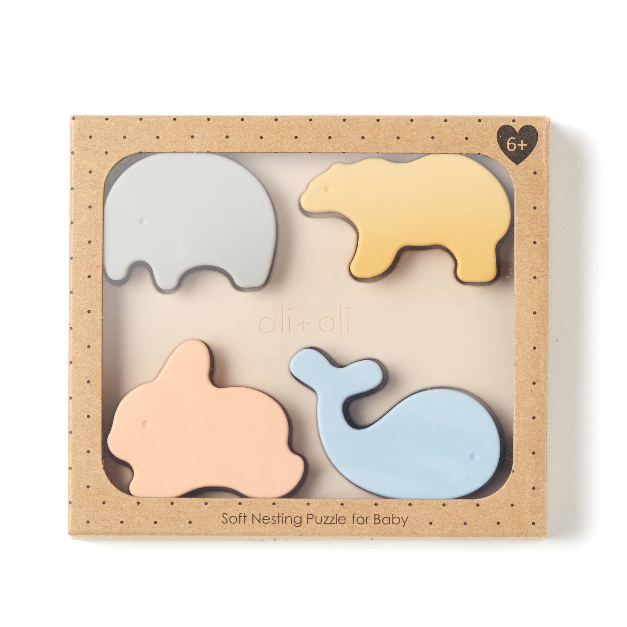 Ali+Oli - Baby Soft Silicone Mini-Animal Puzzle