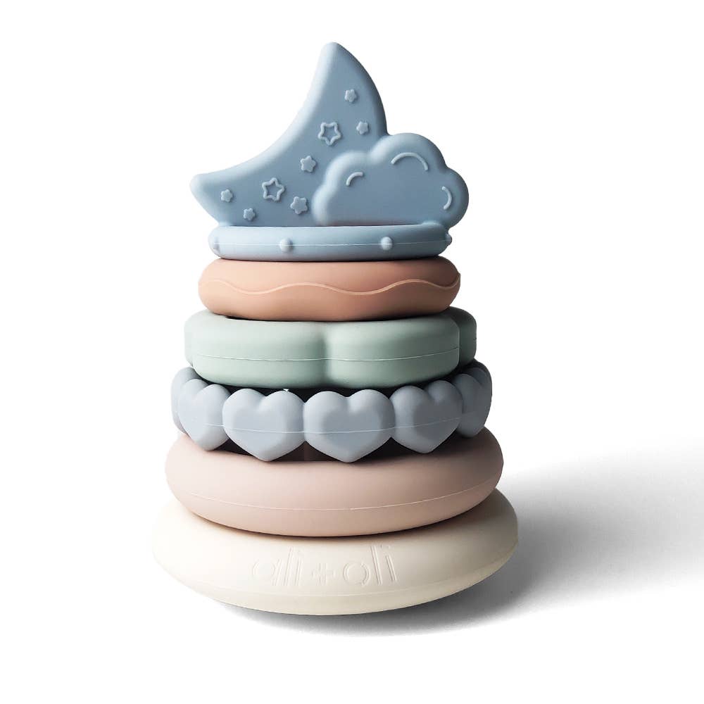 Ali+Oli - Soft Silicone Stacking Ring Tower and Teether