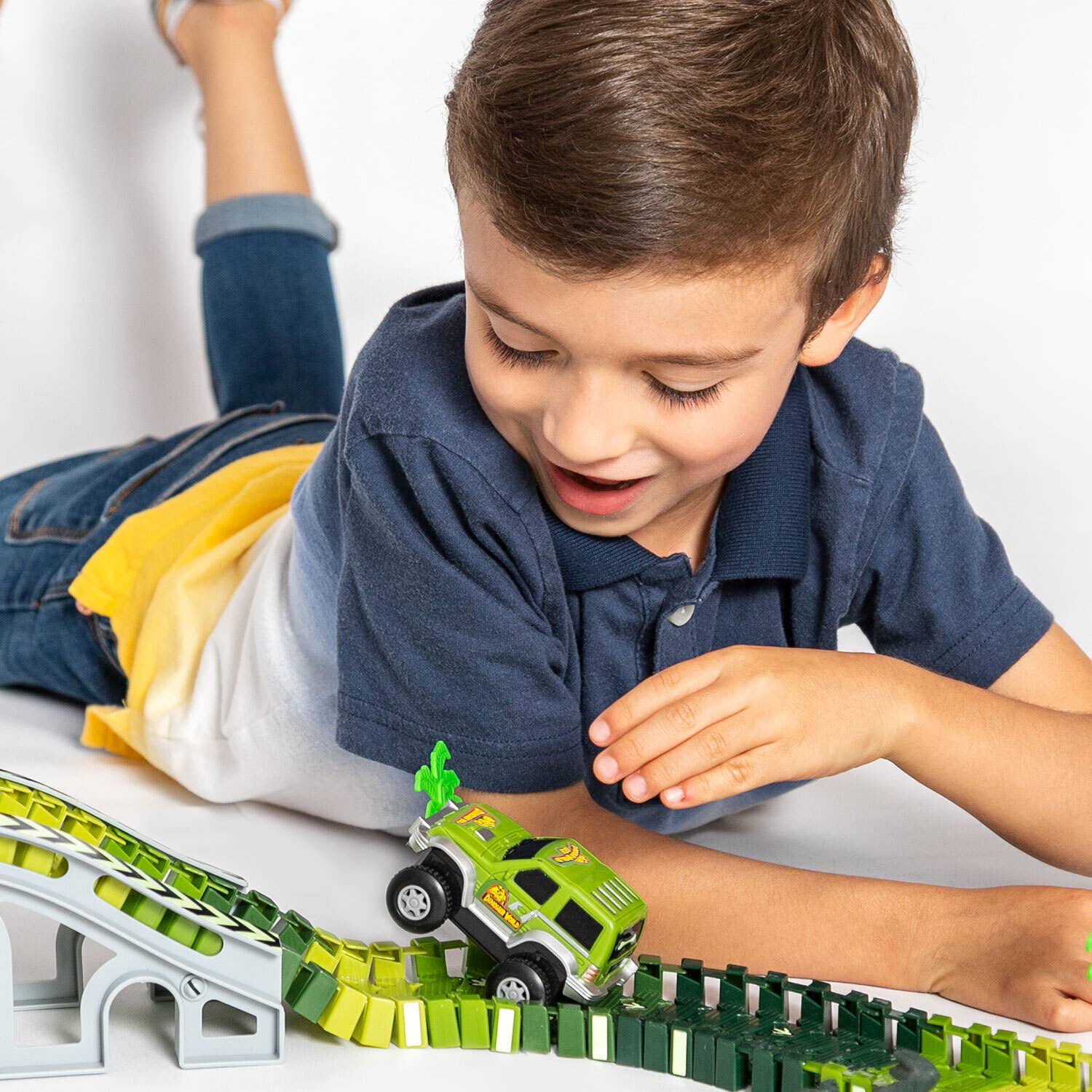 JitteryGit - 6 Piece Battery Power Toy Race Car Truck Jeep Collection Set
