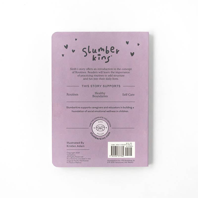 Slumberkins Inc. - Sloth's Routines Plush Snuggler Set - with 2 books!