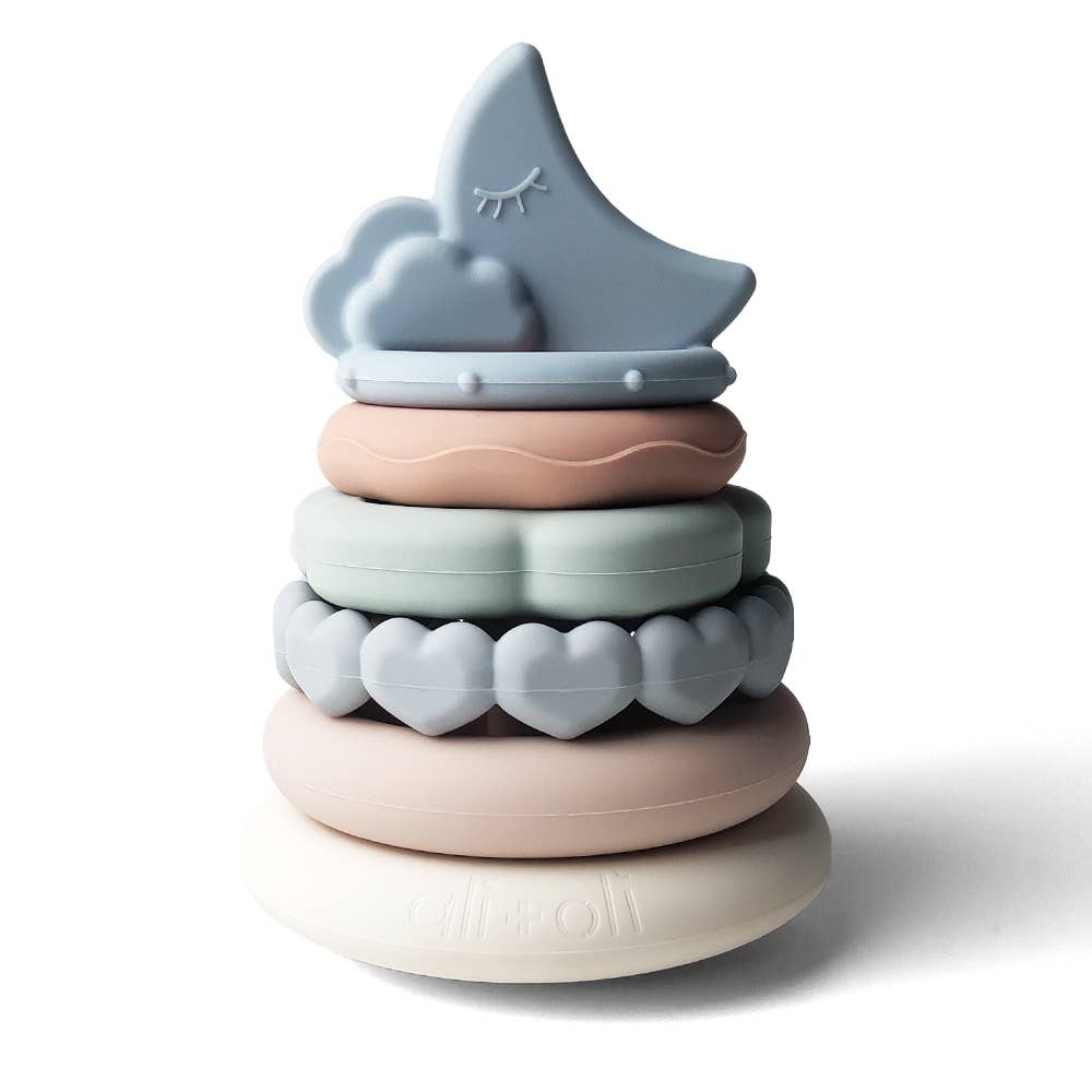 Ali+Oli - Soft Silicone Stacking Ring Tower and Teether