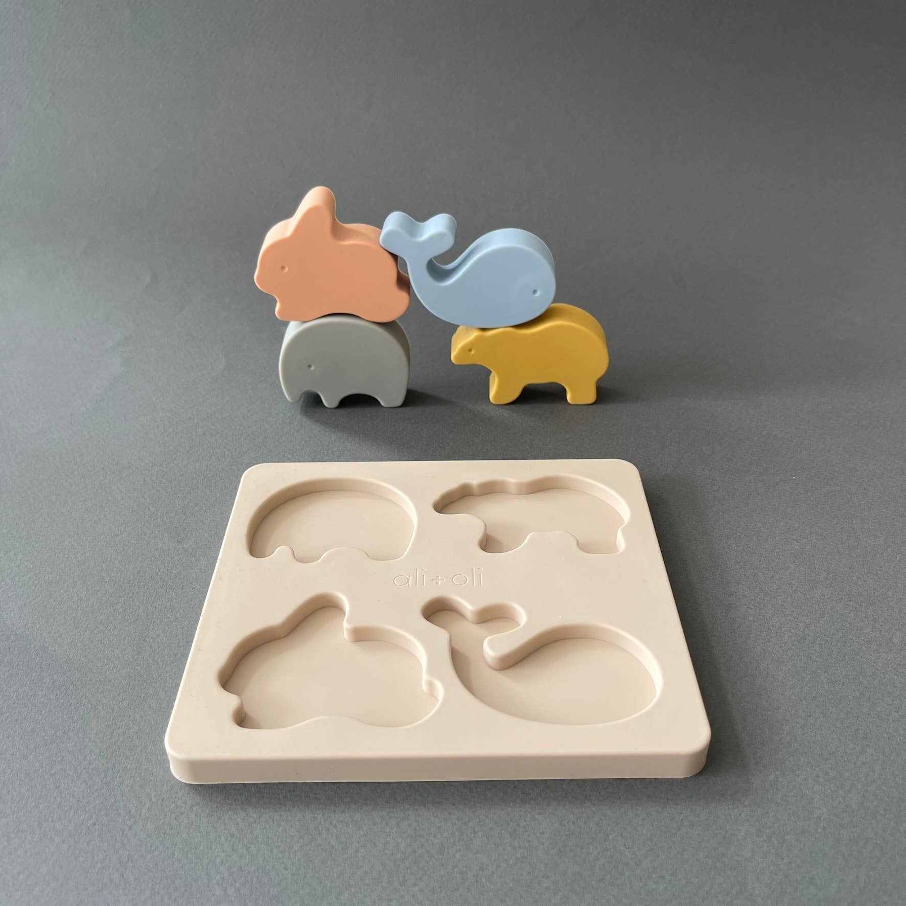 Ali+Oli - Baby Soft Silicone Mini-Animal Puzzle