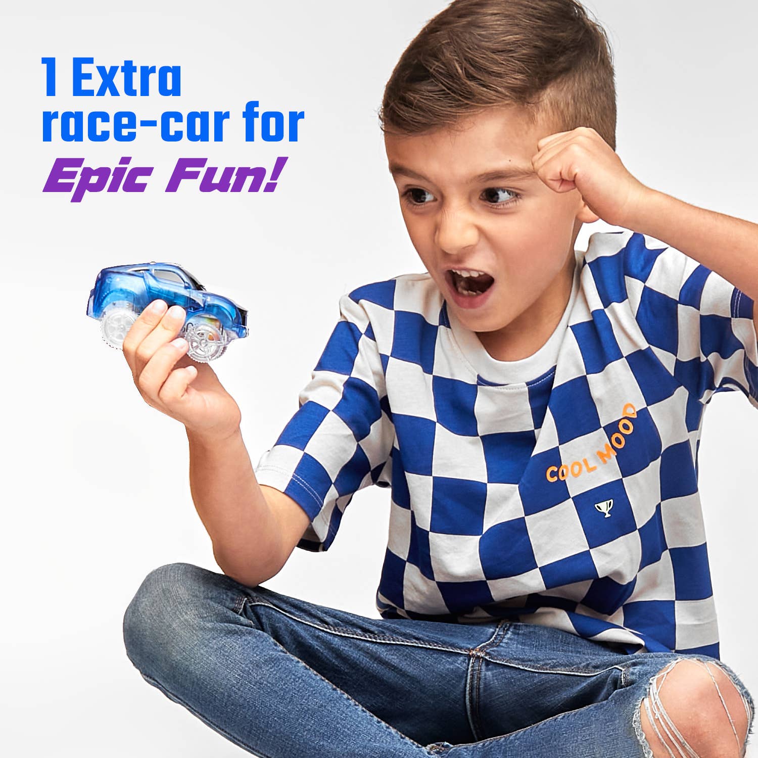 JitteryGit - 6 Piece Battery Power Toy Race Car Truck Jeep Collection Set