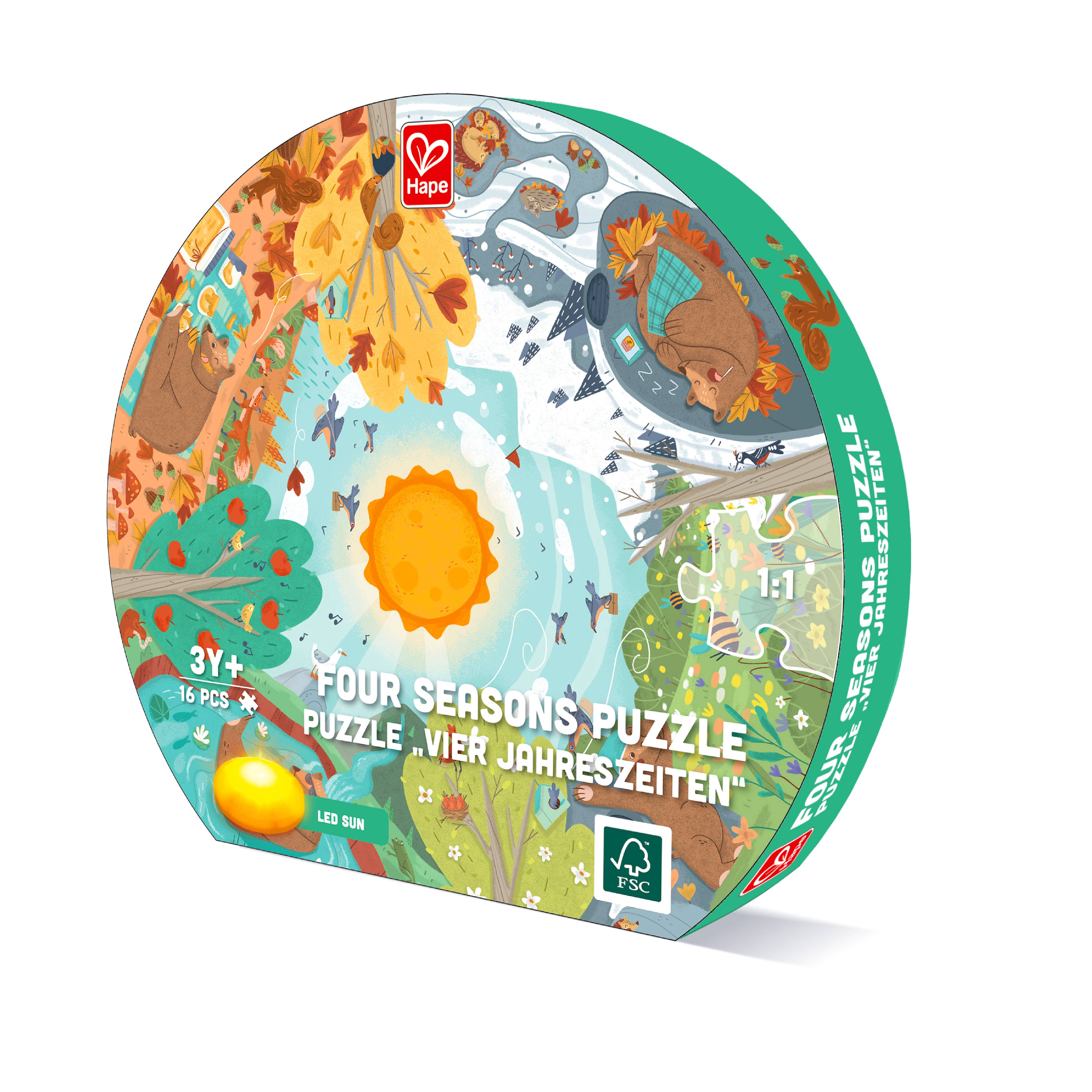 Hape Toys - Four Seasons Puzzle with LED Light