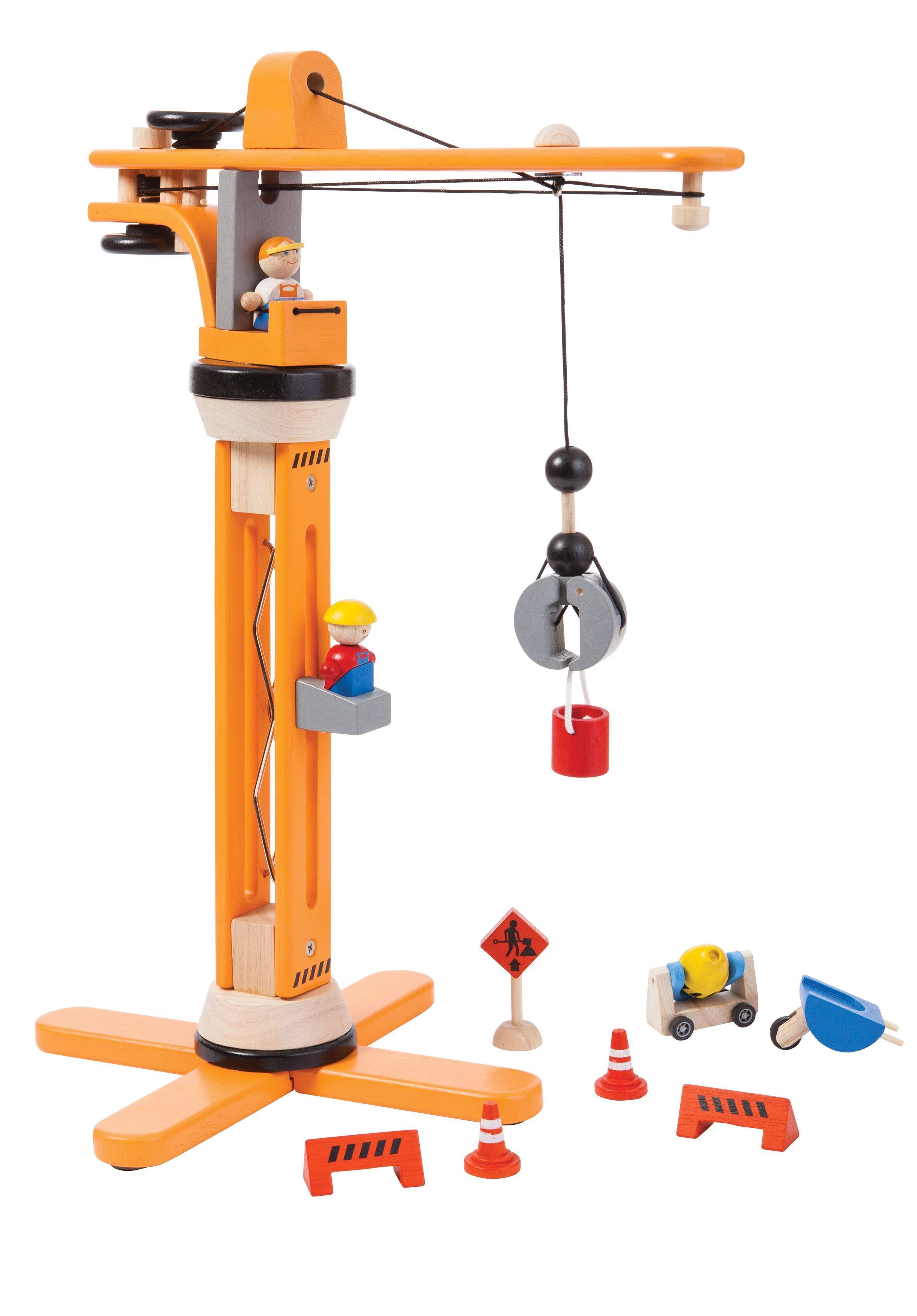 PlanToys - Kids' Crane Construction Building Set