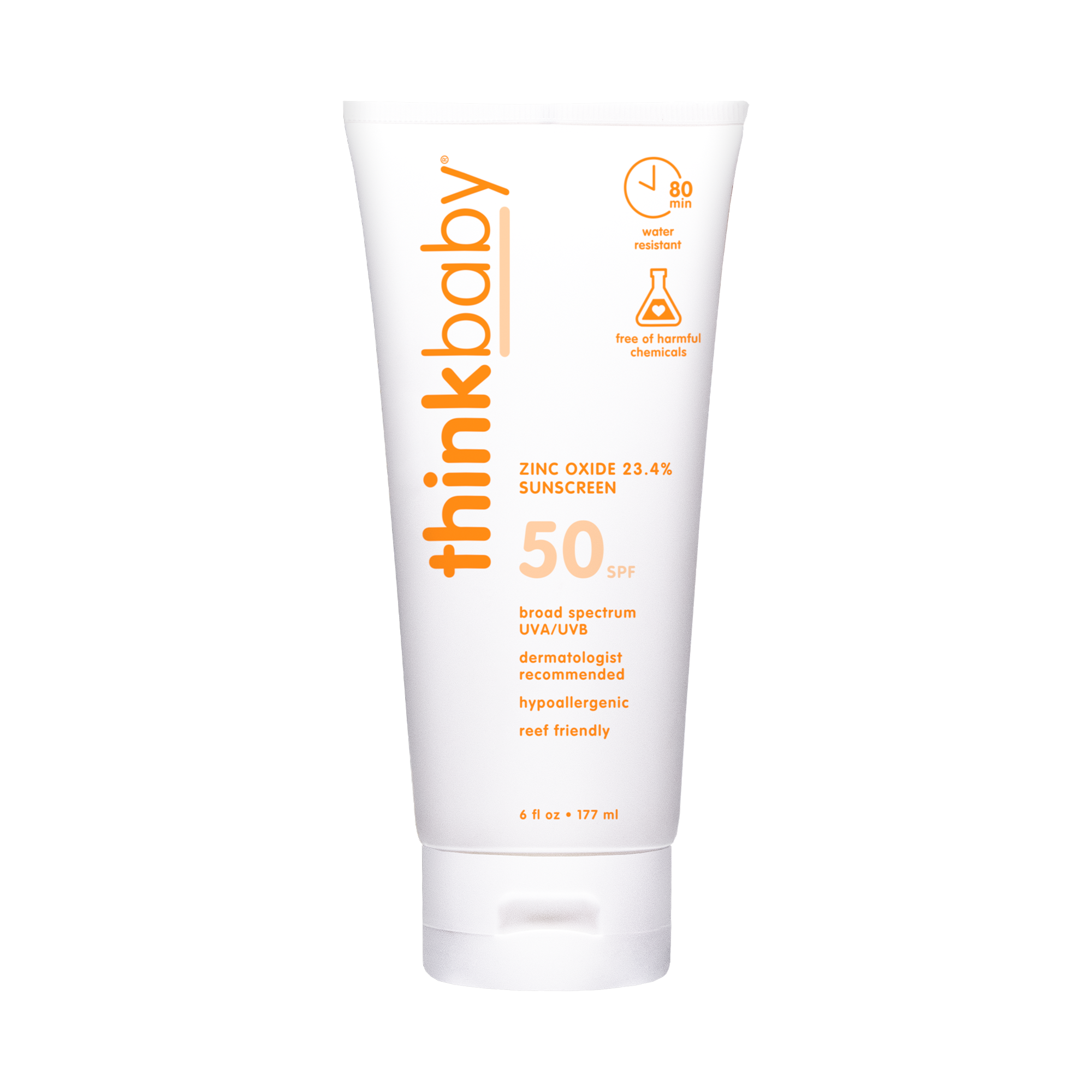 Think - Think Baby SPF 50 Sunscreen (6oz), EWG Rated #2