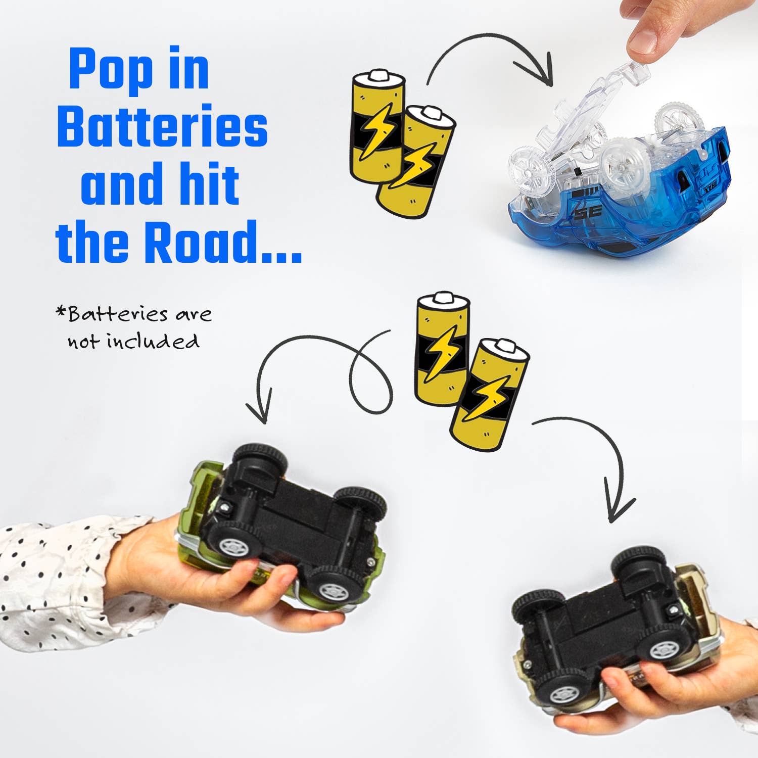 JitteryGit - 6 Piece Battery Power Toy Race Car Truck Jeep Collection Set