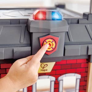 Hape Toys - Hape Fire Station Wooden Playset with Lights & Sounds for 3+