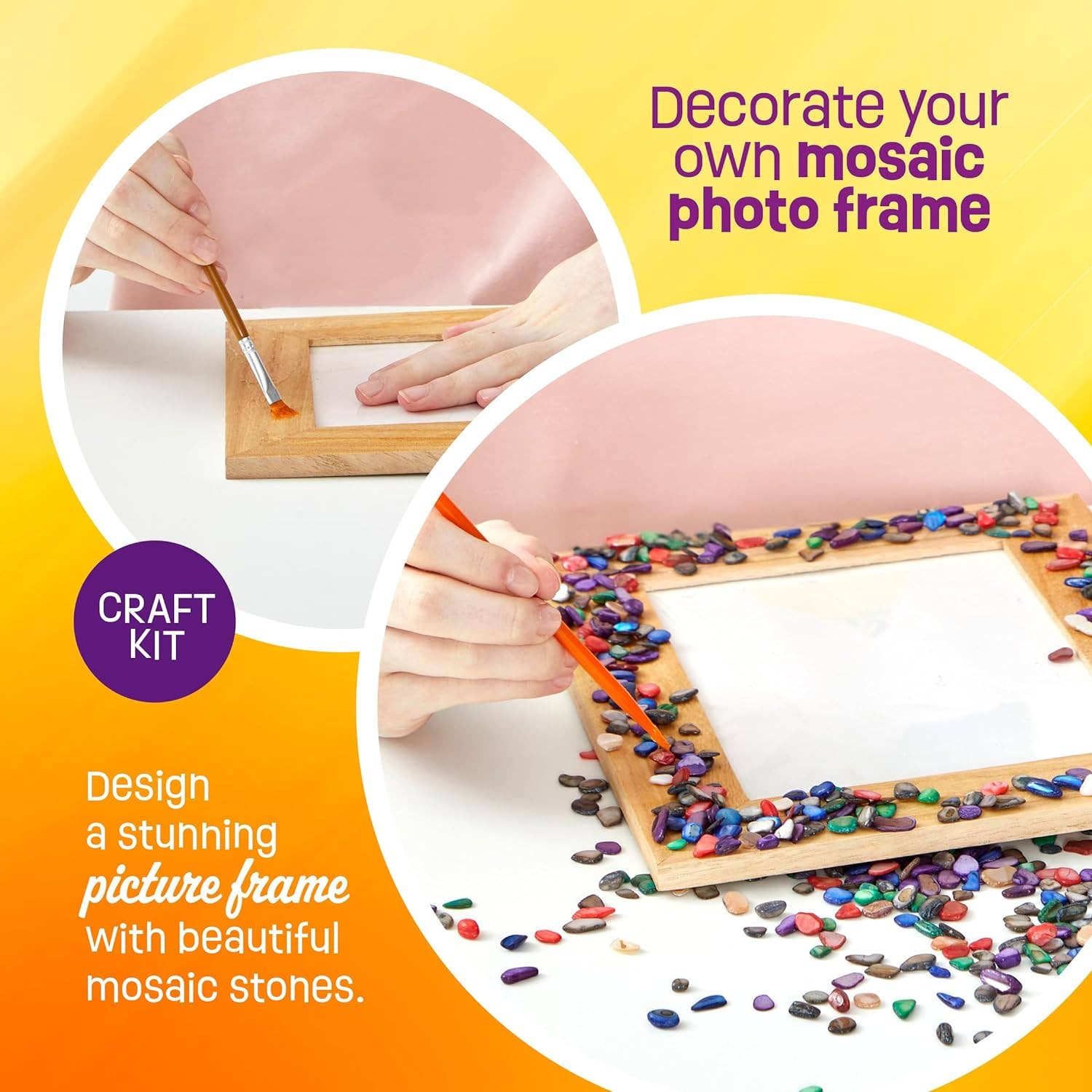 Dan&Darci - DIY Mosaic Picture Frame Kit for Kids