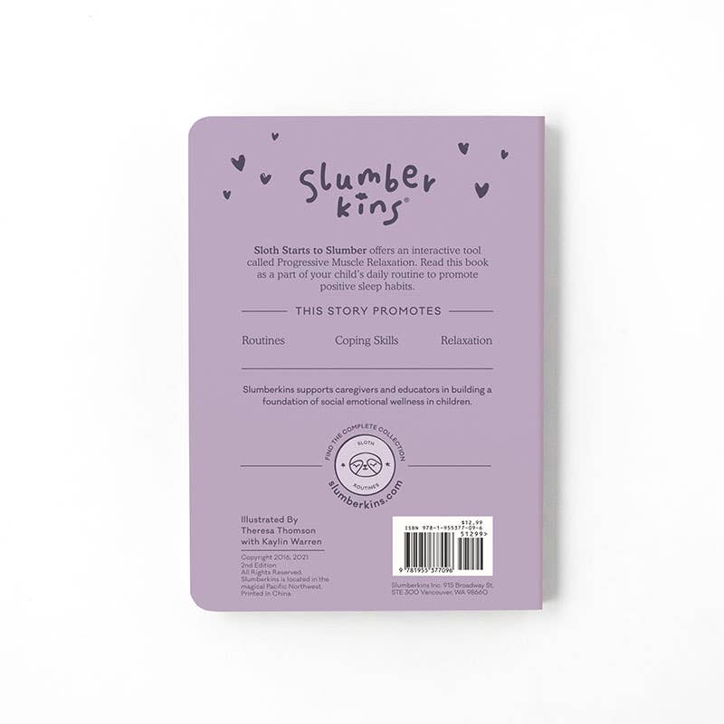 Slumberkins Inc. - Sloth's Routines Plush Snuggler Set - with 2 books!
