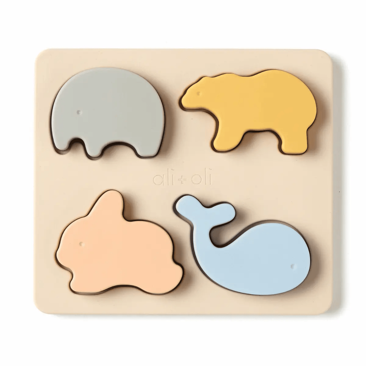 Ali+Oli - Baby Soft Silicone Mini-Animal Puzzle