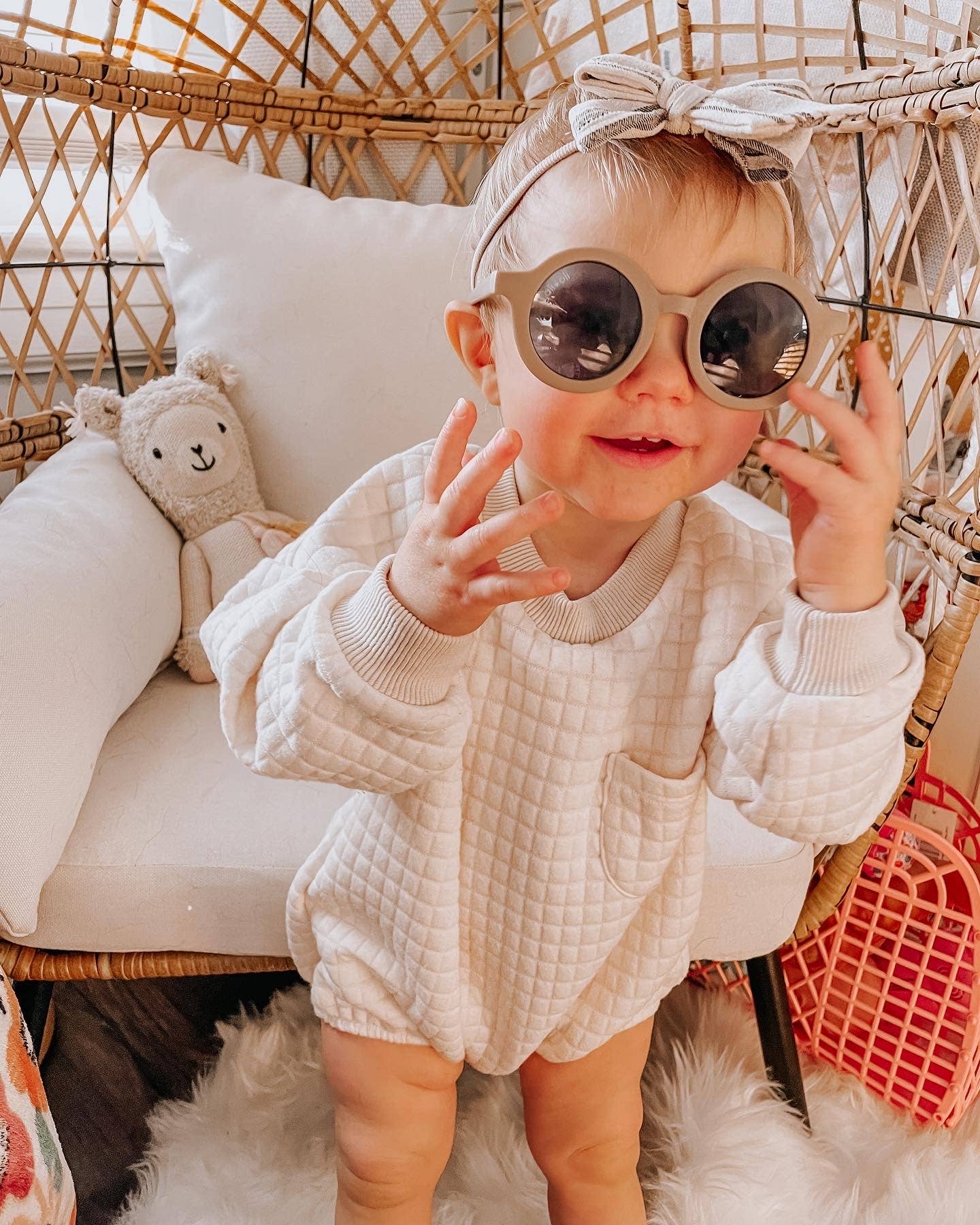 Ali+Oli - Kids Sunglasses Round (Taupe)