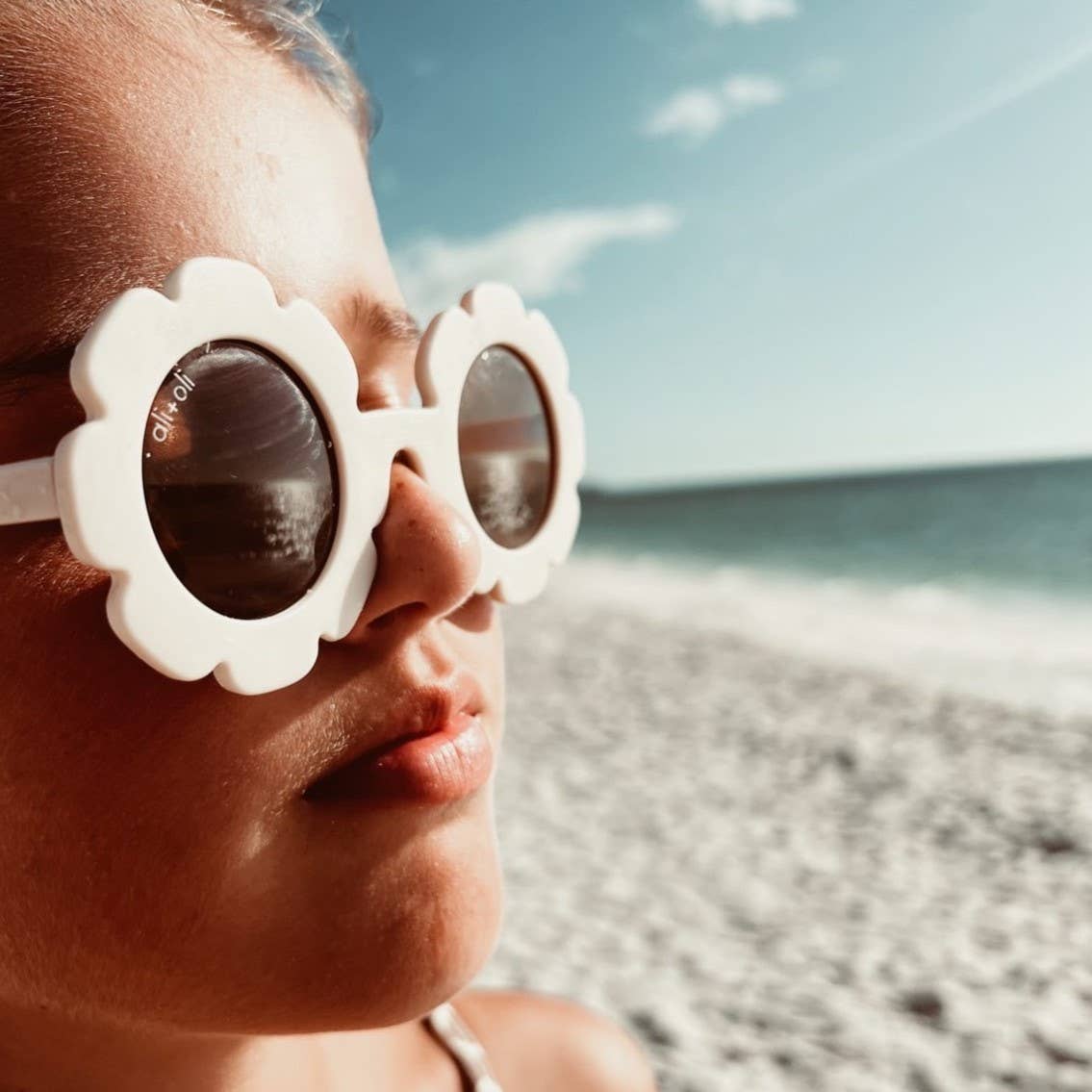 Ali+Oli - Sunglasses for Kids Flower (White)