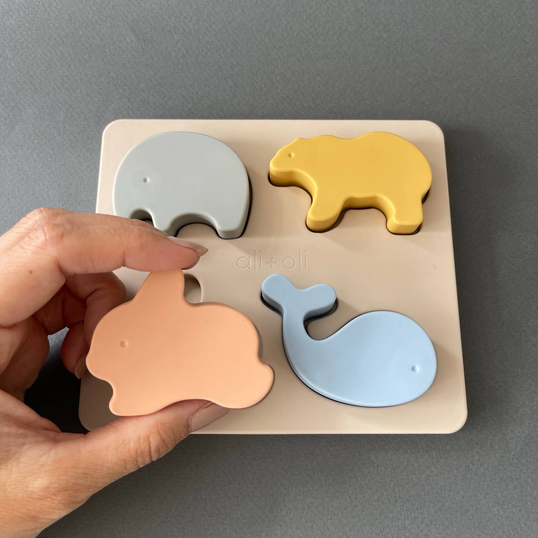 Ali+Oli - Baby Soft Silicone Mini-Animal Puzzle