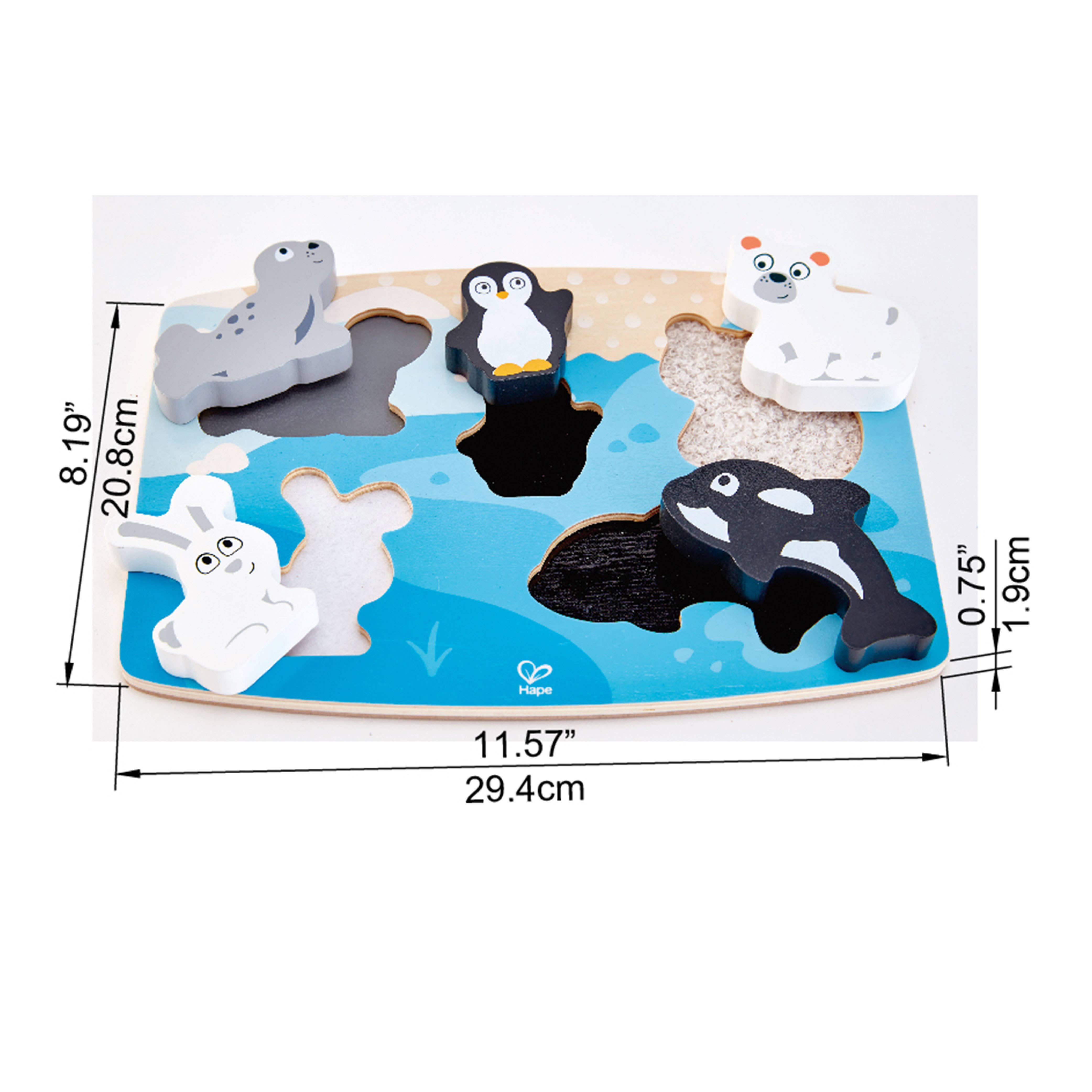 Hape Toys - Polar Animal Tactile Puzzle