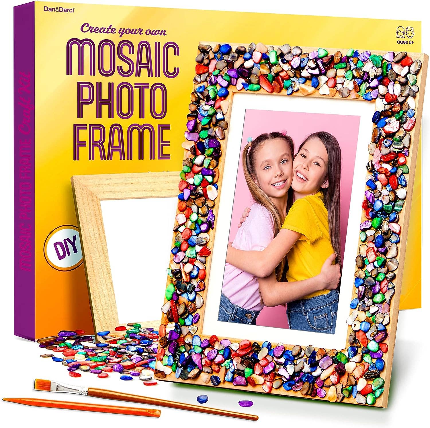 Dan&Darci - DIY Mosaic Picture Frame Kit for Kids