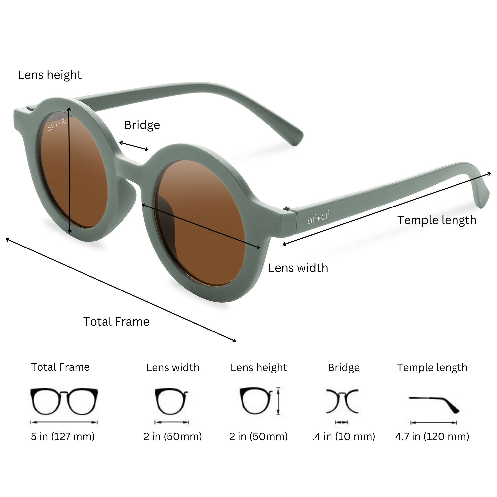 Ali+Oli - Kids Sunglasses Round (Mint)
