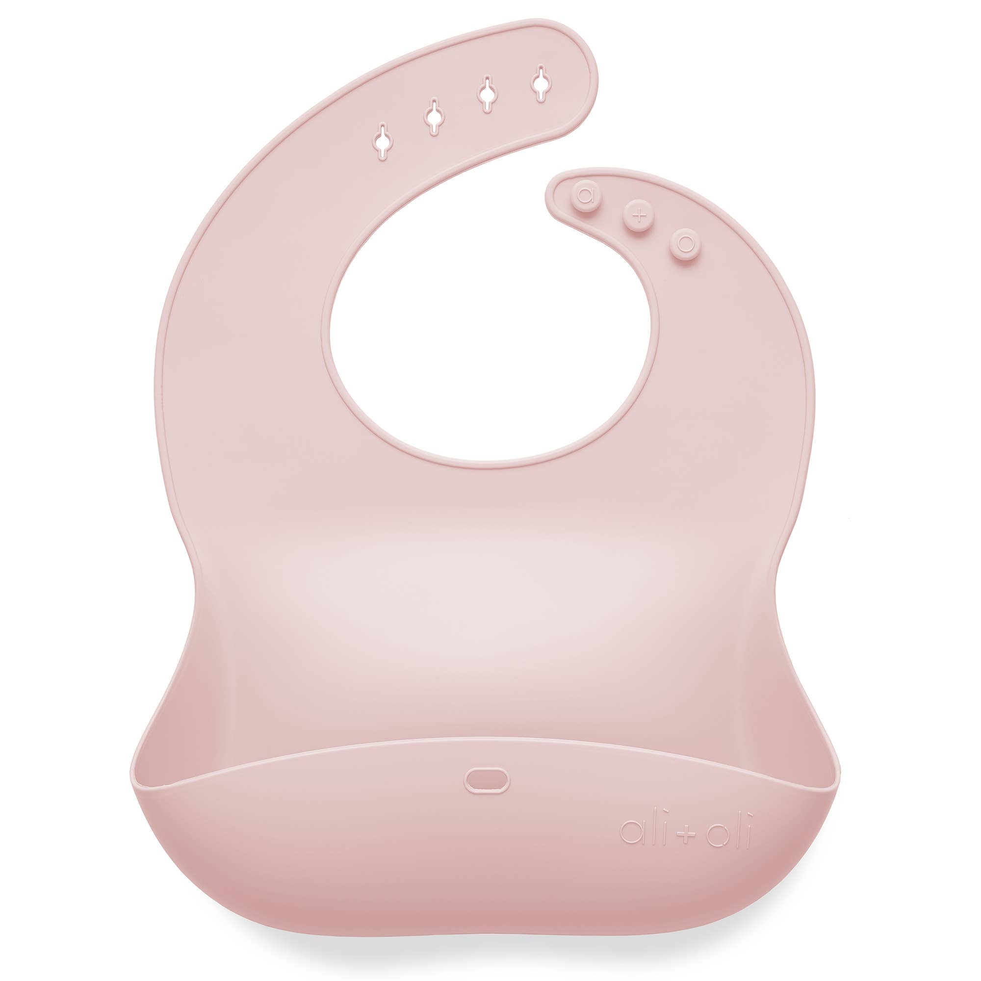 Ali+Oli - Silicone Baby Bib (True Pink)