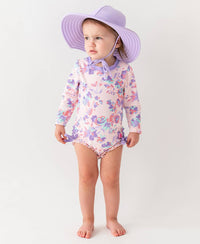 RuffleButts + RuggedButts - Girls Lavender Swim Hat