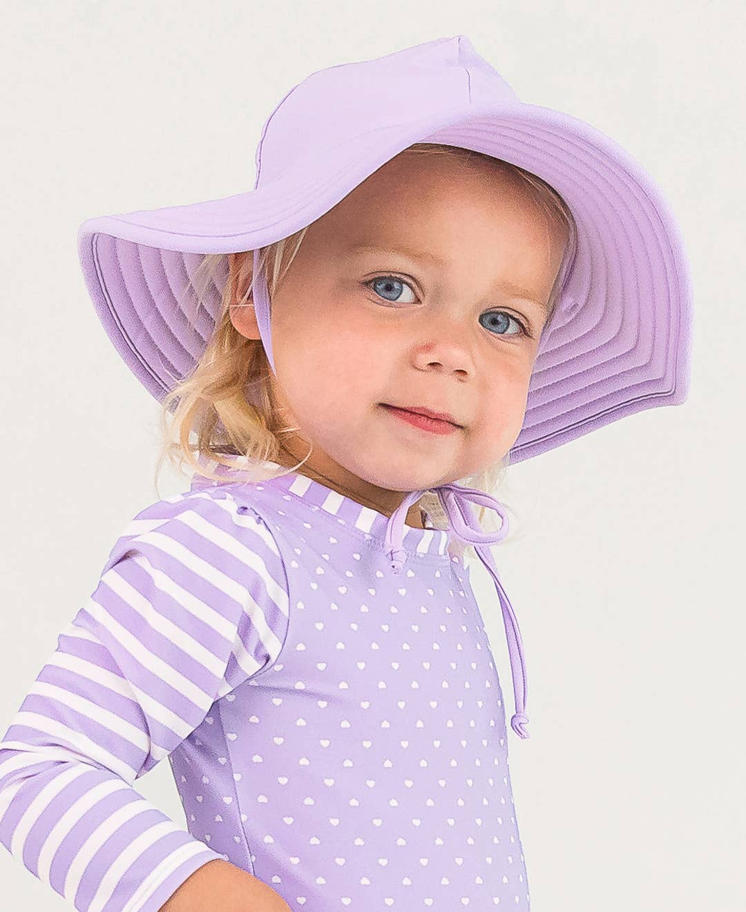 RuffleButts + RuggedButts - Girls Lavender Swim Hat