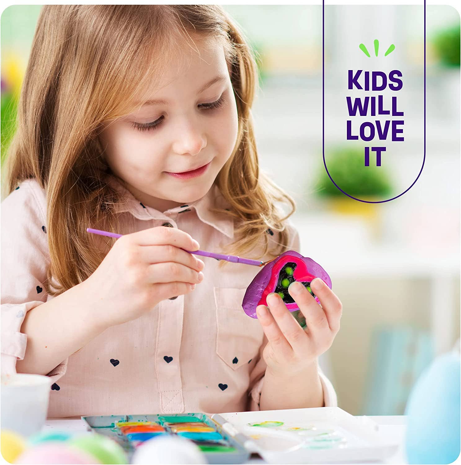 Dan&Darci - Kids Rock Painting Kit - Glow in The Dark - Arts & Crafts