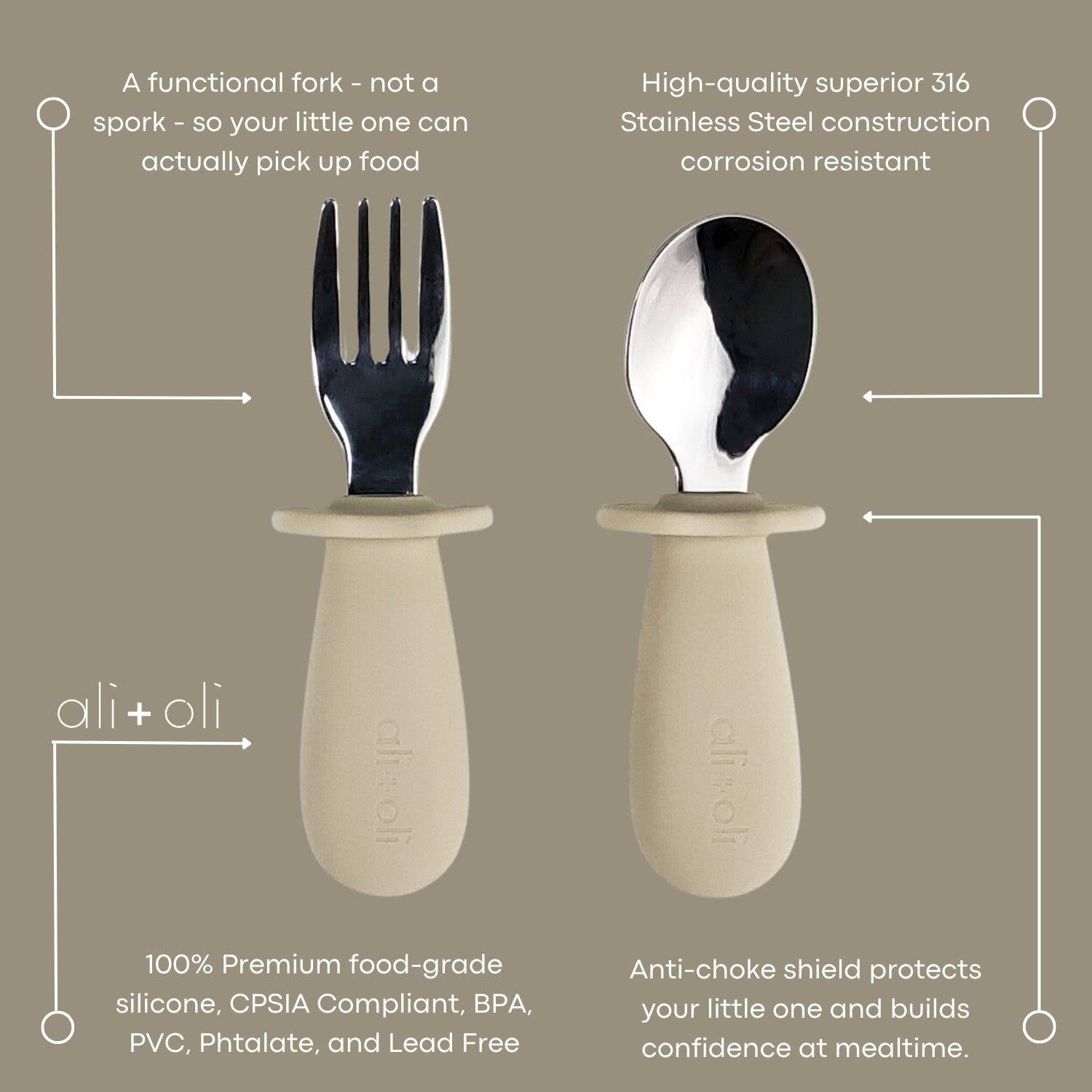 Ali+Oli - Spoon & Fork Learning Set