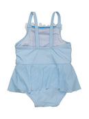 RuffleButts + RuggedButts - Girls Crystal Blue Princess Dress-Up One Piece Swimsuit