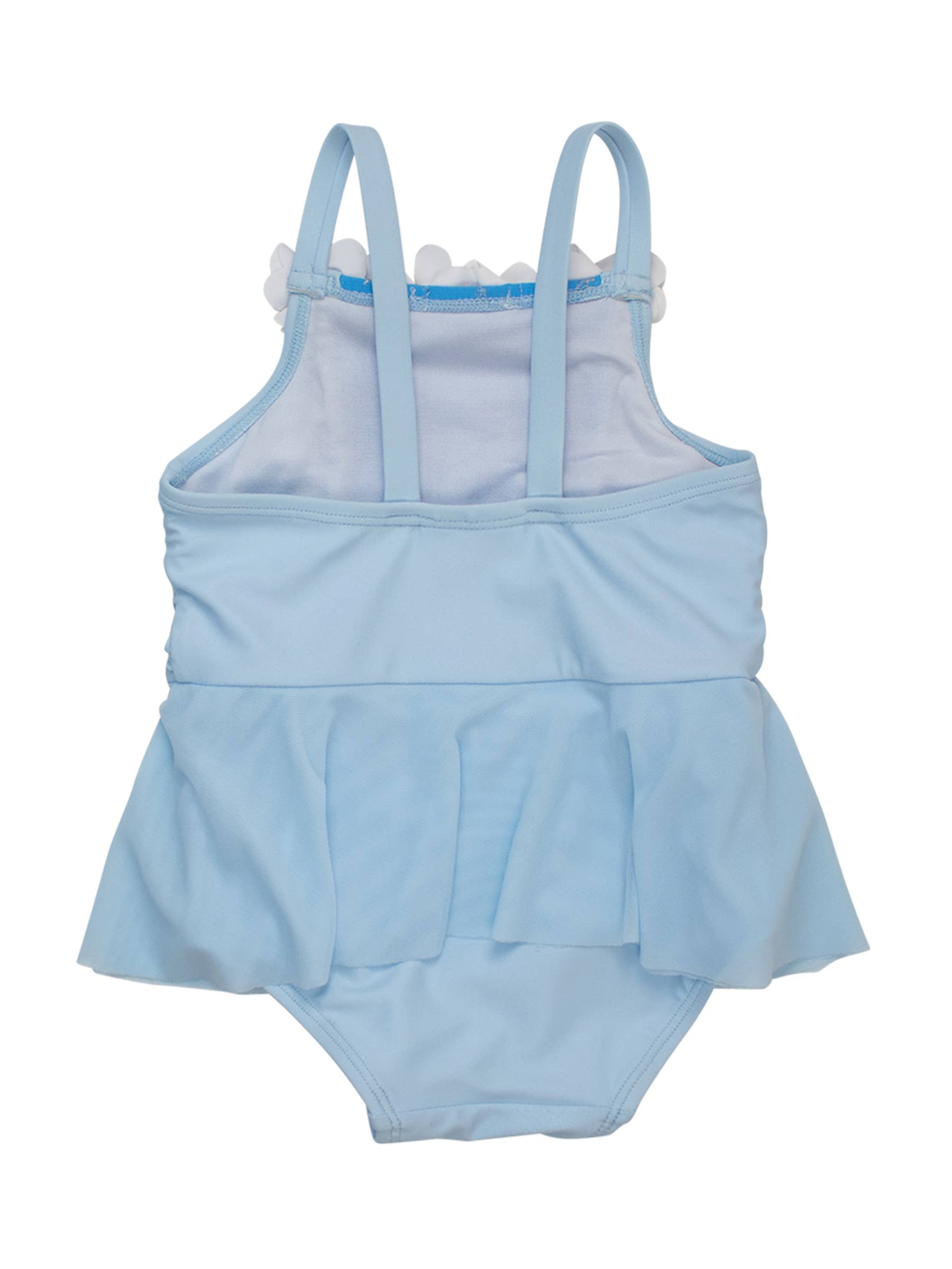 RuffleButts + RuggedButts - Girls Crystal Blue Princess Dress-Up One Piece Swimsuit
