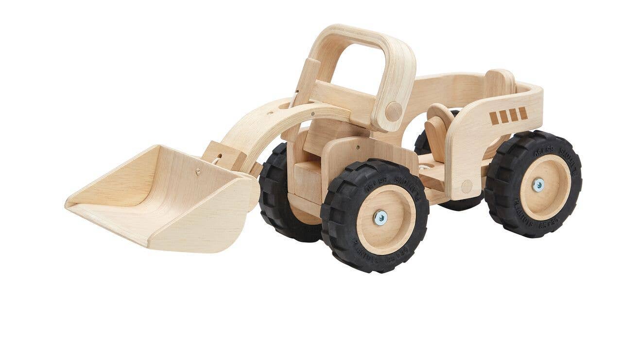 PlanToys - Kids' Bulldozer Toy Car with Handle