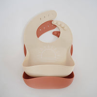 ava + oliver - Peach Sand Bib Set