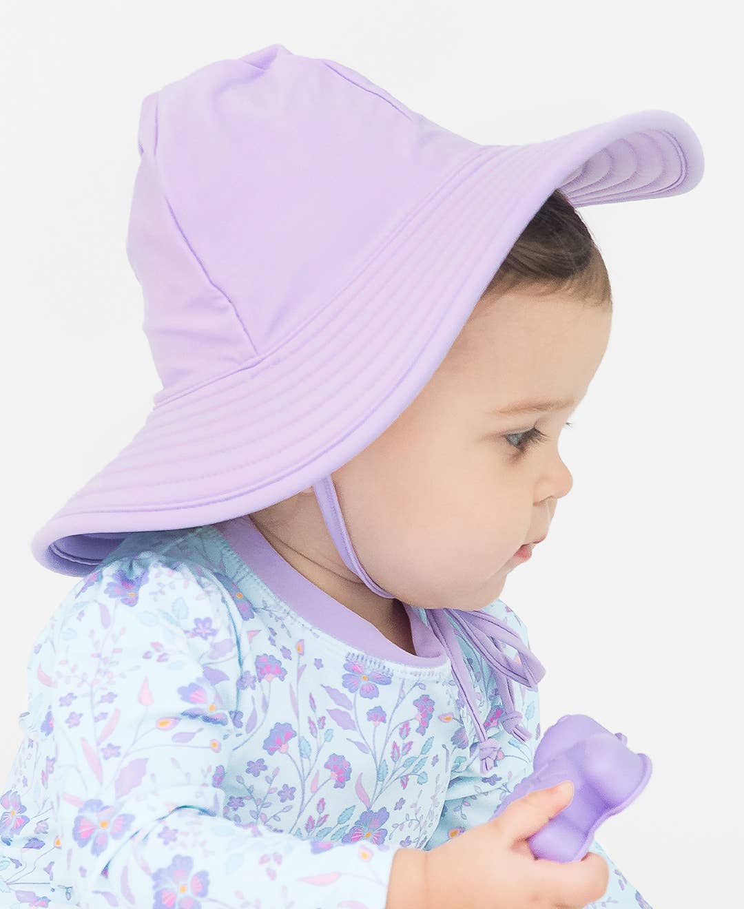 RuffleButts + RuggedButts - Girls Lavender Swim Hat