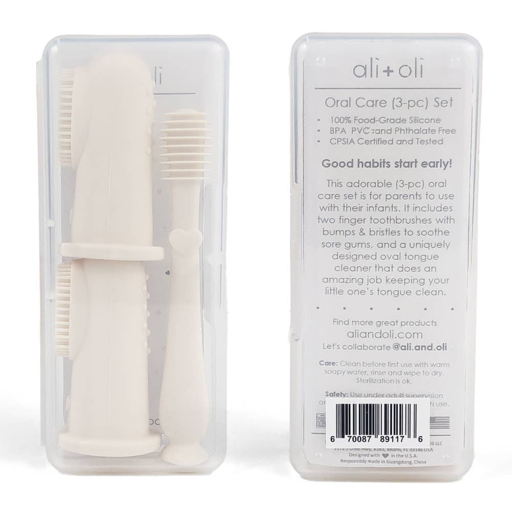 Ali+Oli - Baby Finger Toothbrush & Tongue Cleaner Oral Set - Little Stars Toy Store & PlayhouseAli+Oli
