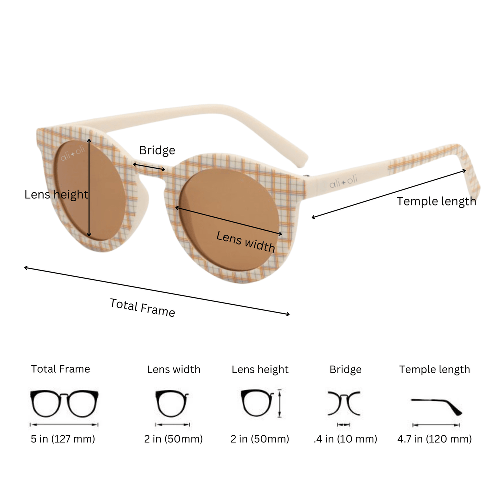 Ali+Oli - Kids Sunglasses Round (Plaid)