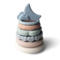 Ali+Oli - Soft Silicone Stacking Ring Tower and Teether - Little Stars Toy Store & PlayhouseAli+Oli