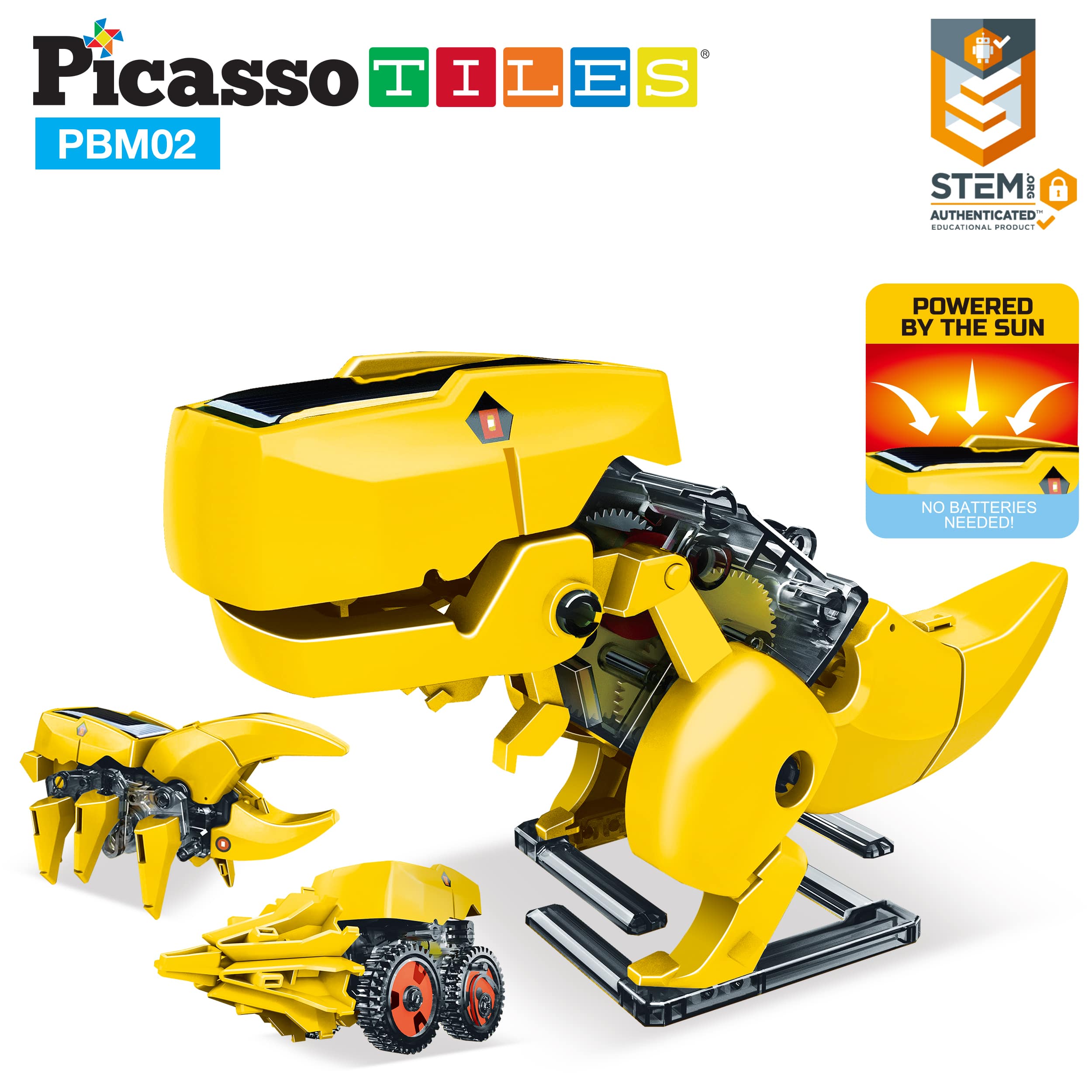 PicassoTiles - Solar Powered Dinosaur Robot