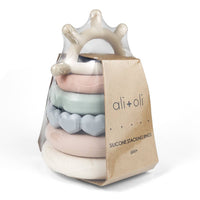 Ali+Oli - Soft Silicone Stacking Ring Tower (6-pc) Sun