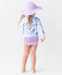 RuffleButts + RuggedButts - Girls Lavender Swim Hat
