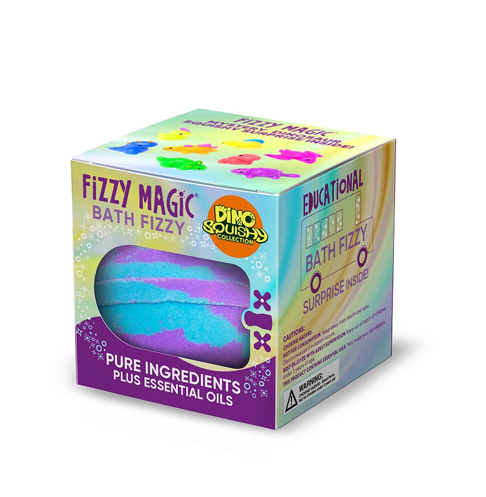 Purposeful Bliss - Fizzy Magic - Bath Bombs, Tie Dye Mystery Dinosaur Squishy Inside