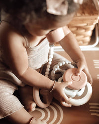 Ali+Oli - Soft Silicone Stacking Ring Tower (6-pc) Sun