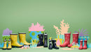 Grass & Air - Kids Navy Color-Revealing Rainboots