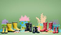 Grass & Air - Kids Navy Color-Revealing Rainboots