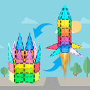 PicassoTiles - 32 Piece Magnetic Rocket Ship Toy Set